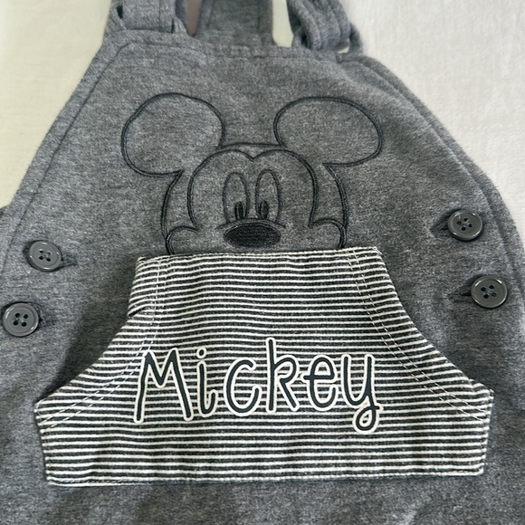 Disney Baby - Gray Overalls Outfit with Mickey Mouse - Picture 5 of 6